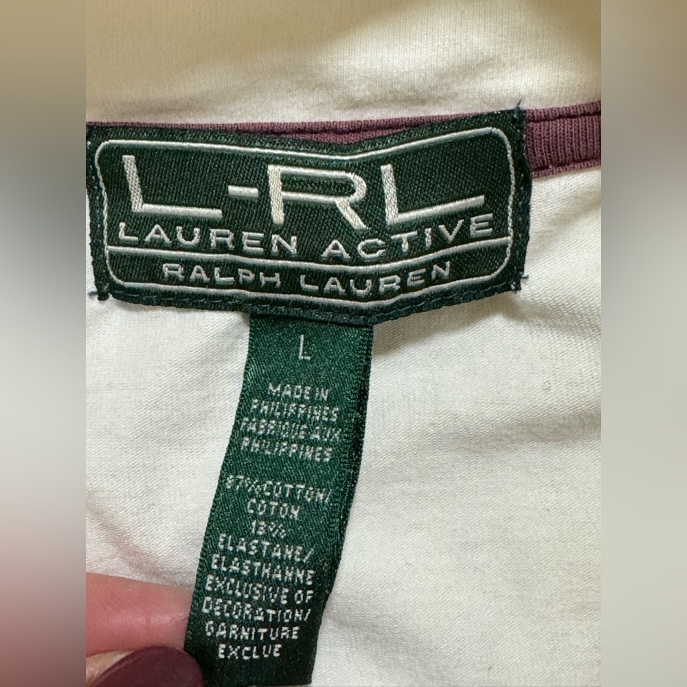 Polo Ralph Lauren Active Women L Cream Stretch 3/4 Sleeve Golf track Zip Jacket - Picture 3 of 10